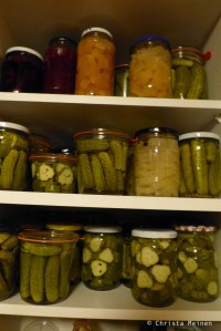 Bild 8 Gurken Kürbis, Rotkohl in Gläsern eingemacht